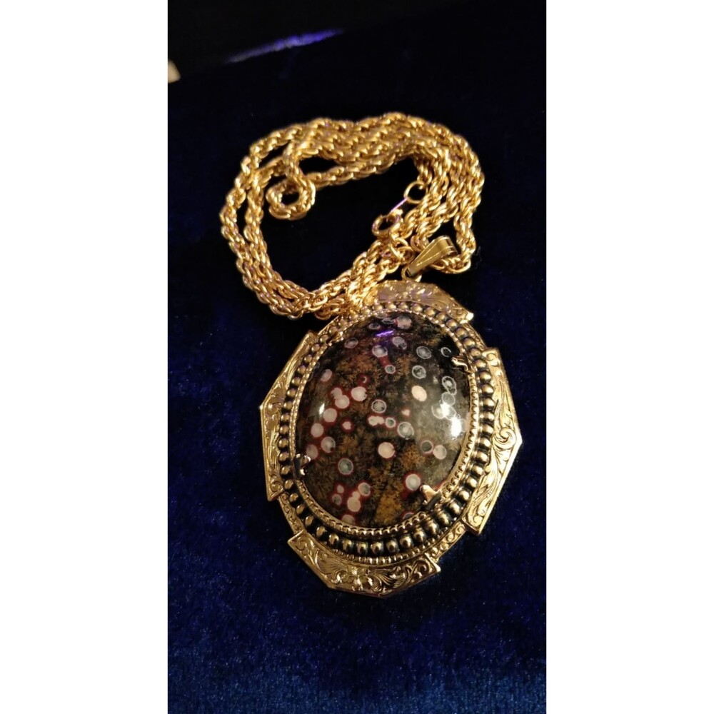 Large Vintage Natural Stone Pendant